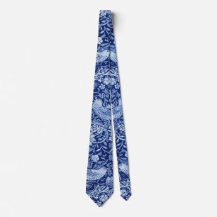 Corbata Monotona azul de fresa, William Morris