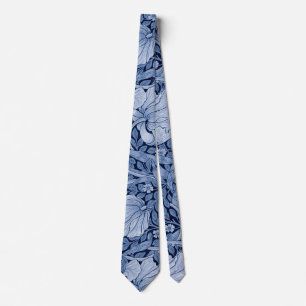 Corbata Monotona azul impernel. William Morris