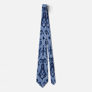 Corbata Monotona azul impernel. William Morris