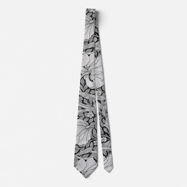 Corbata Monotone gris impermeable, William Morris (Anverso)