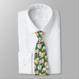 Corbata Monstruo Amarillo Loco Teal Halloween