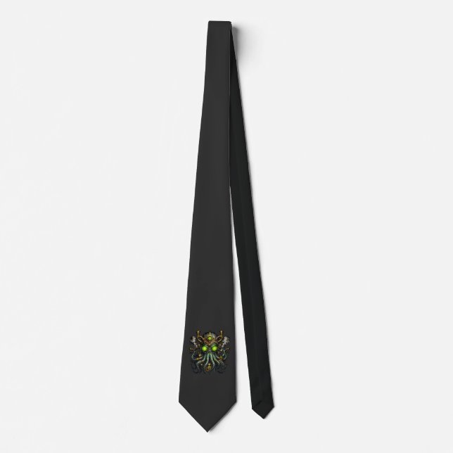 Corbata monstruo Cthulhu steampunk (Anverso)