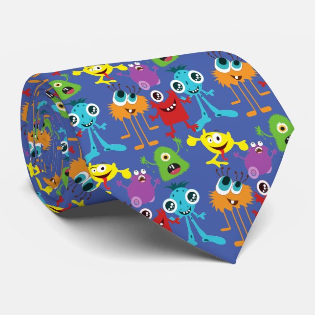 Corbata Monstruos adorables | Halloween Tie (Enrollado)
