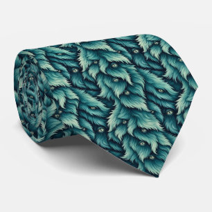 Corbata Monstruos Divertidos Seda Falsa   Criaturas Peluda