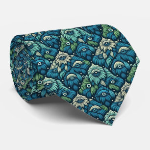 Corbata Monstruos Divertidos Seda Falsa   Criaturas Peluda