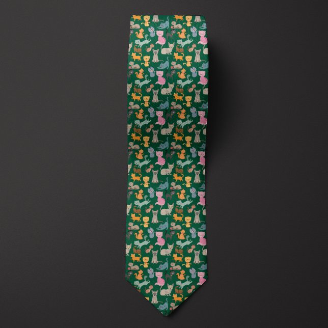 Corbata Montaje de gatos de Personalizado verde (Subido por el creador)