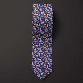 Corbata Montaje de gatos Personalizado azul