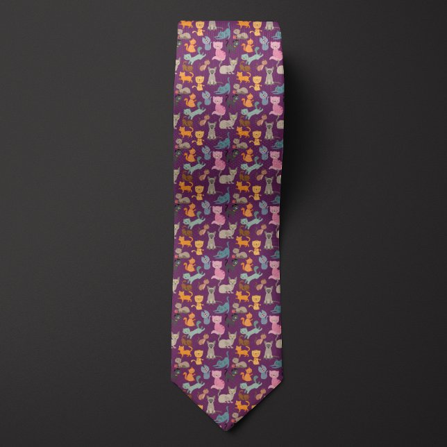 Corbata Montaje de gatos Personalizado morado (Subido por el creador)