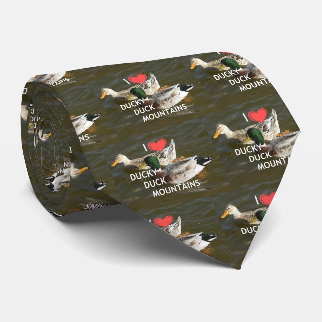 Corbata Montañas de patos Ducky. (Enrollado)
