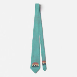 Corbata Montañas vintage pasteles están llamando monograma