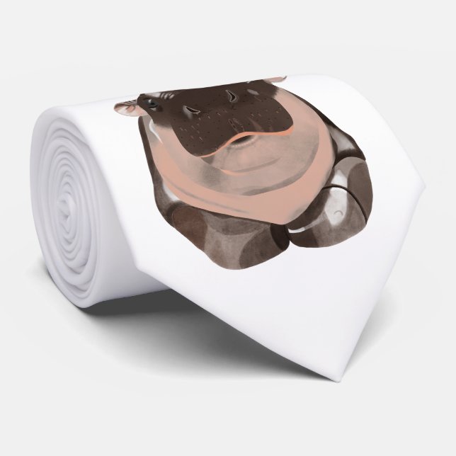 Corbata Moo Deng Hippo (Enrollado)