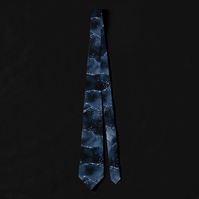 Corbata Moody Agate | Purpurina de imitación azul de acero (Subido por el creador)