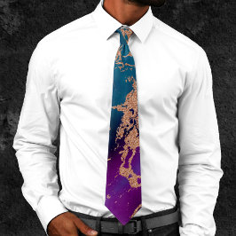 Corbata Moody Marble | Deep Luxe morado Rosa Verde azulado