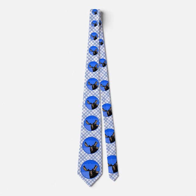 Corbata Moose in Winter - Original Wildlife Art (Anverso)