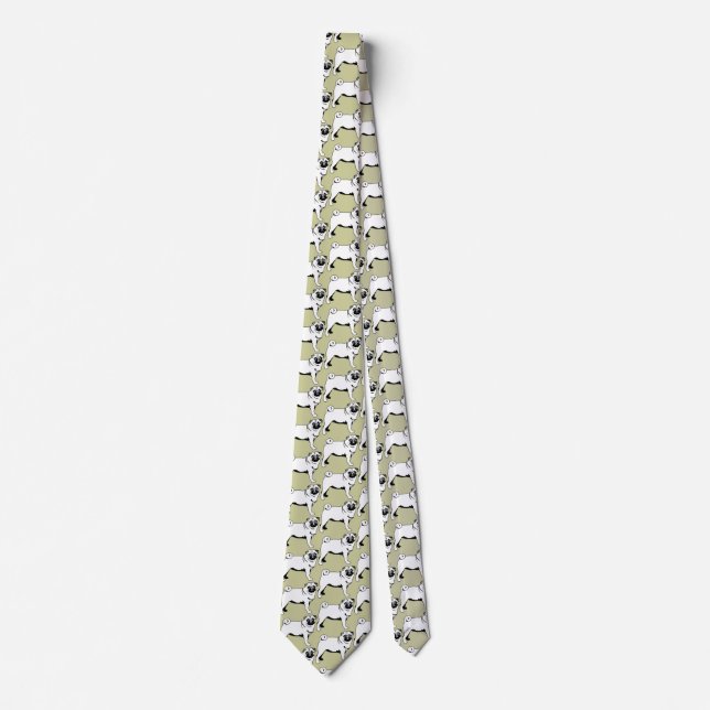 Corbata Mops Pug (Anverso)