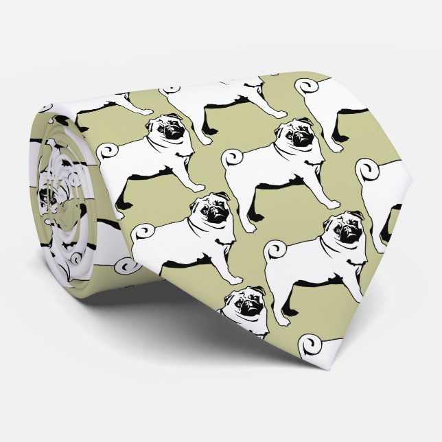 Corbata Mops Pug (Enrollado)