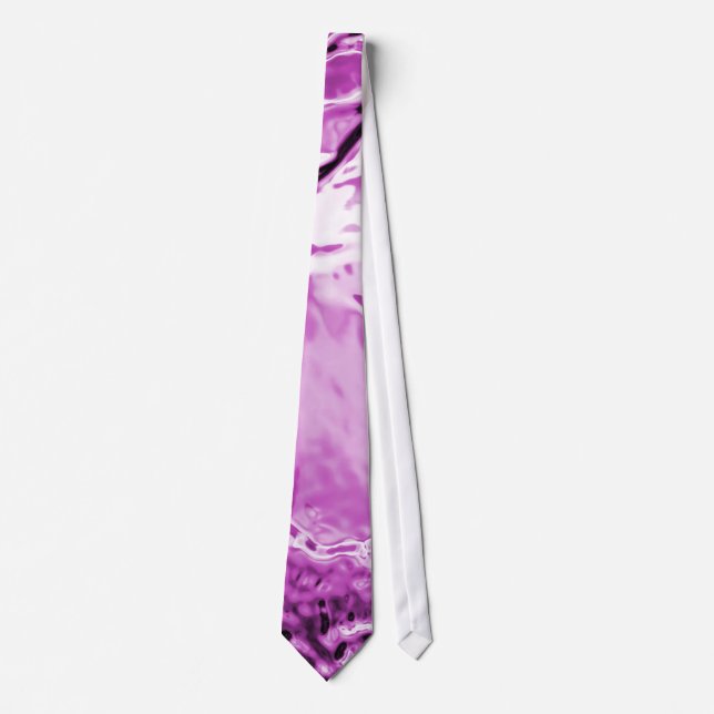Corbata Morado de flores de vidrio (Anverso)