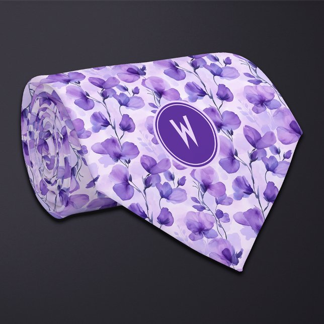 Corbata Morado dulce Peas Floral (Subido por el creador)