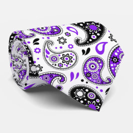 Corbata Morado País Moderno Occidental Bandana Paisley