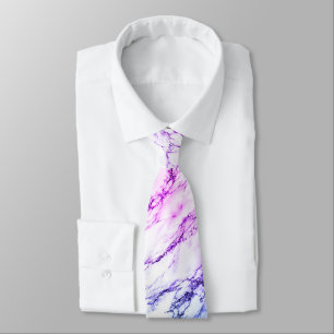 Corbata Morbidos púrpuras y azules con apariencia de mármo
