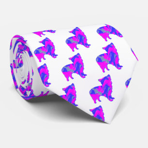 Corbata Morkie Maltese Mezcla Perro Cuello Blanco Rosa y A