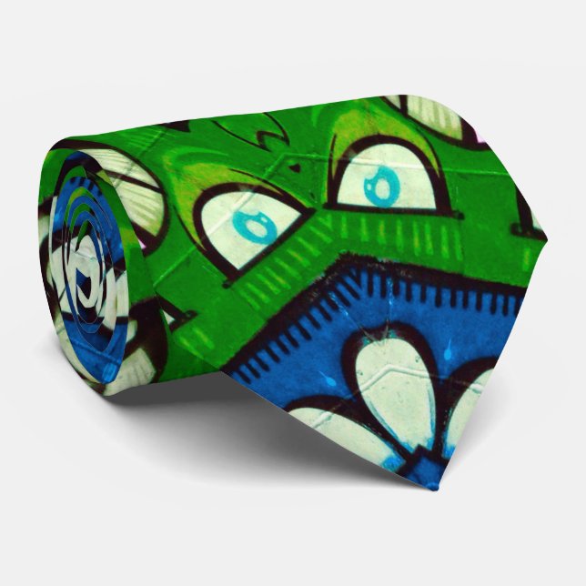 Corbata Mosaic Blue Green Hippie Boho Mandala (Enrollado)