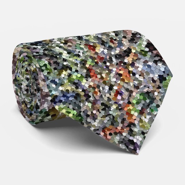 Corbata Mosaic Bold Resumen Tema Contemporáneo (Enrollado)