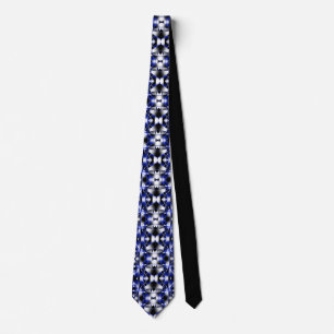 Corbata Mosaico de dibujo mecánico de gradiente azul relle