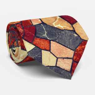Corbata Mosaico de Mármol de Carbón y Terracota Moderno