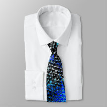 Mosaico de pequeño convexo en azul a gris y negro