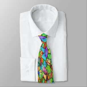 Corbata Mosaico de vidrio con manchas creativas