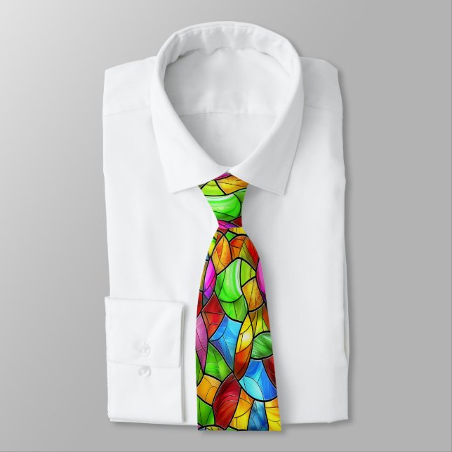 Corbata Mosaico de vidrio teñido brillante (Atado)