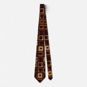 Corbata Mosaico funky de café