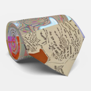 Corbata Mosaico geométrico de glitch de patchwork tradicio