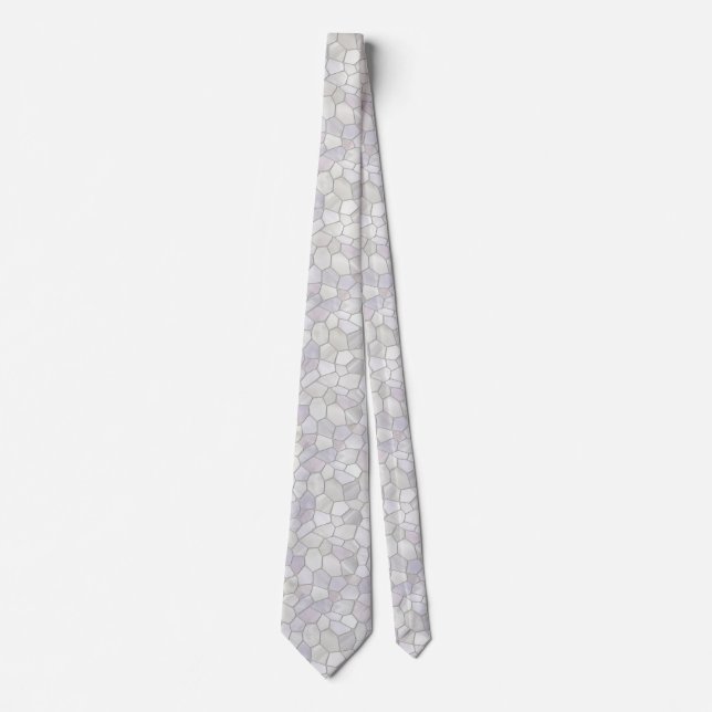 Corbata Mosaico Gray Platinum (Anverso)