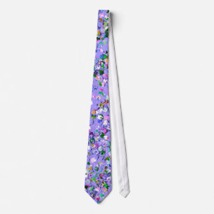 Corbata Mosaico moderno multicolor con purpurina áspera #6