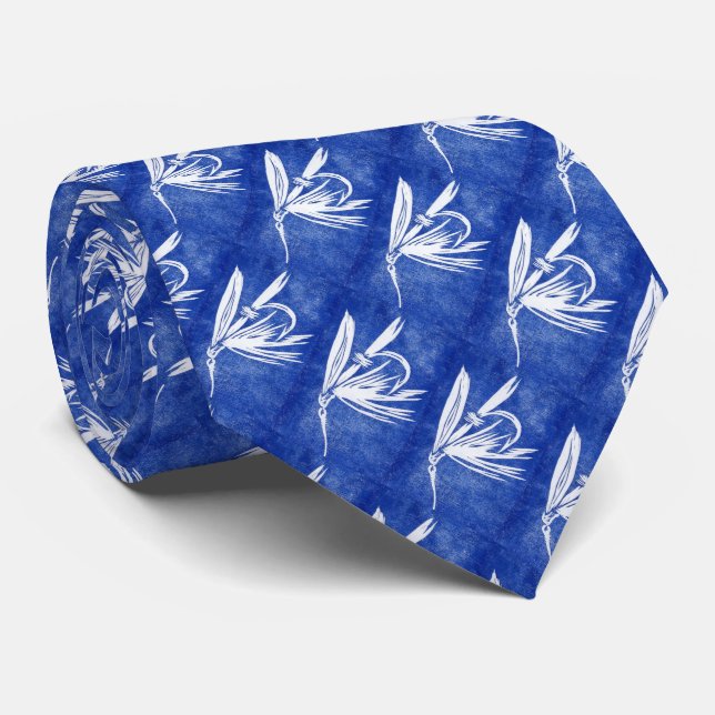 Corbata "Mosca azul húmeda" Mosca de trucha (Enrollado)