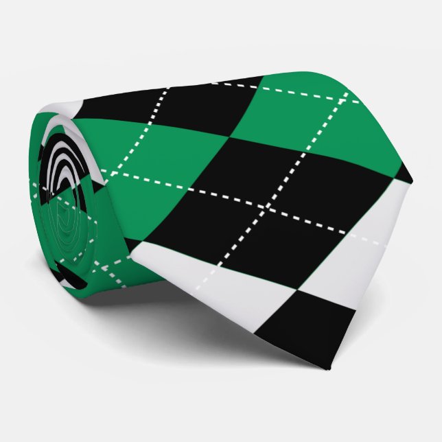 Corbata Moss Green ARGYLE NECK TIE (Enrollado)