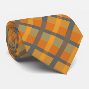 Corbata Mostaza Naranja Azul Marino Turquesa Rayado