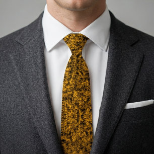 Corbata Mostaza Soleada con Lunares