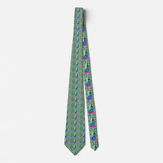 Corbata Mostrar pintura de pavo real (Anverso)