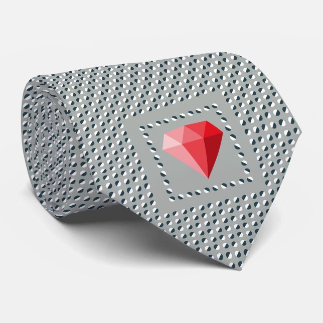 Corbata Motif dansant Illusion d'optique Rubis  (Enrollado)