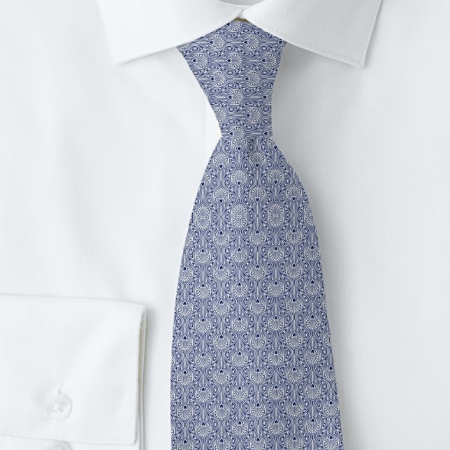 Corbata Motif Navy Heart Business Moderno (Subido por el creador)