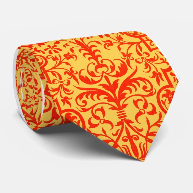 Corbata Motif victoriano en naranja (Enrollado)