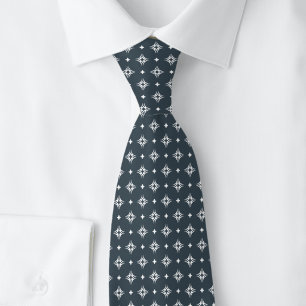 Corbata Motivo Tribal Carboncillo