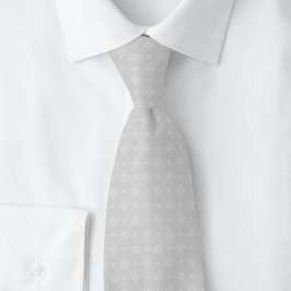 Corbata Motivo Tribal Gris Claro