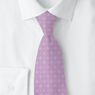 Corbata Motivo Tribal Lila Polvoriento