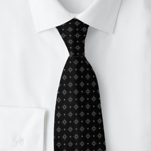 Corbata Motivo Tribal Negro