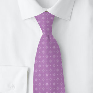 Corbata Motivo Tribal Púrpura Polvoriento
