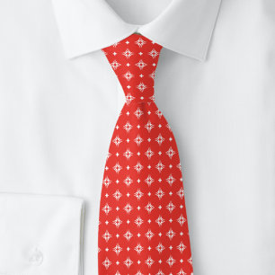 Corbata Motivo Tribal Rojo Clásico